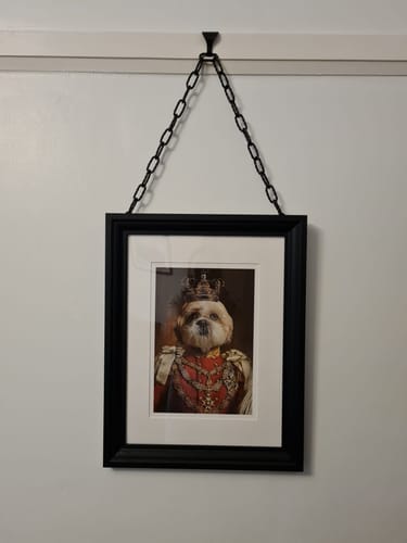 Customer photo review of The Prince - Custom Vintage Pet Portrait