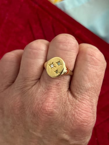 Customer photo review of STARBURST SIGNET RING