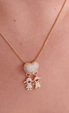 Customer photo review of Collar Amor de Madre - 1 a 5 colgantes