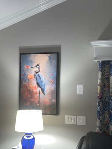 Customer photo review of Autumn Heron Feathered Dawn