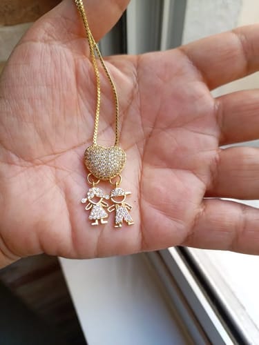 Customer photo review of Collar Amor de Madre - 1 a 5 colgantes