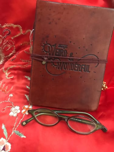 Customer photo review of Weird And Wonderful Quote Leather Journal - 5x7 Lined