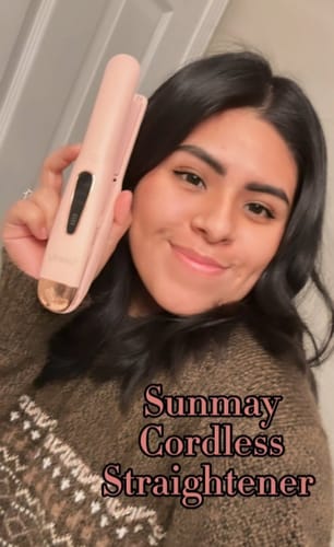 Customer photo review of SUNMAY Voga 2 in 1 Cordless Hair Straightener and Curler for Travelling
