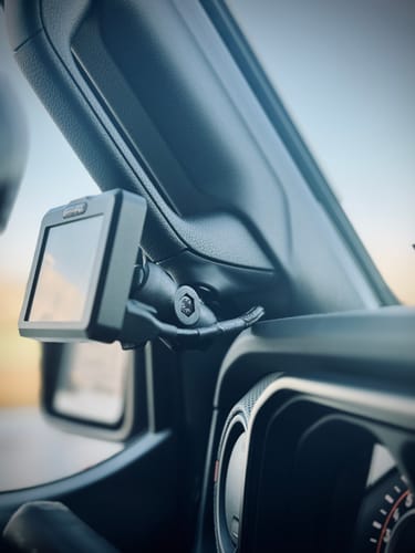 Customer photo review of *Sale* **2024** JL/JLU A-Pillar Ball Mount Solution (2024 - Current)