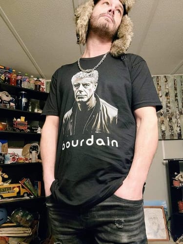 Customer photo review of Anthony Bourdain "bauhaus" Tee