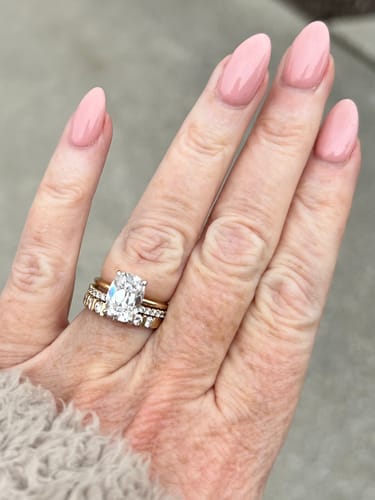 Customer photo review of The Asscher Bezel Eternity