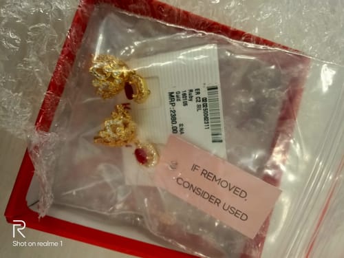 Customer photo review of 92.5 Silver Zircon Earring 160105