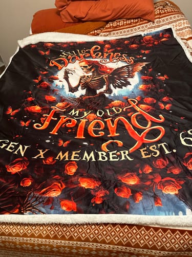 Customer photo review of MYSTERY FLEECE BLANKET