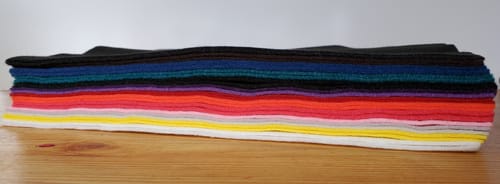 Customer photo review of Acrylic Craft Felt Assorted Sheets - 9" Wide x 12" Long
