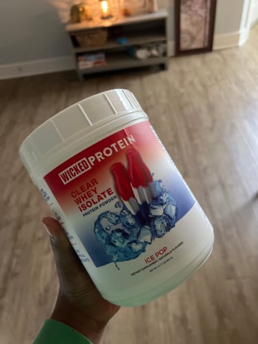 Customer photo review of WICKED Ice Pop Clear Whey Isolate Protein Powder (Pre Order)