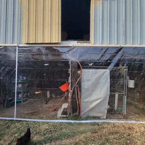 Customer photo review of Clear Vinyl Tarps - 20 Mil