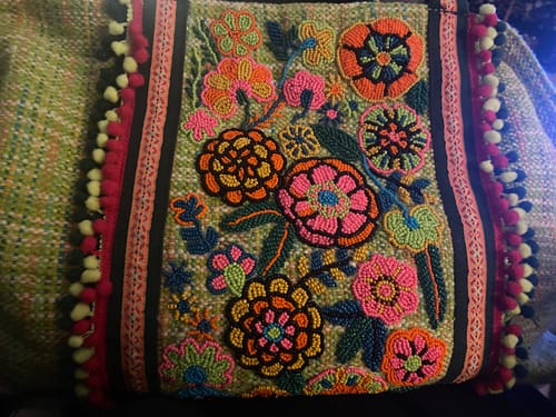 Customer photo review of That 70's Lime Tote