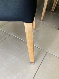 Customer photo review of Square Felt Silicone Chair Leg Protectors | Extra-Durable Chair Floor Protectors