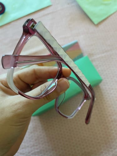 Customer photo review of Vicky Womens Full Rim Square Plastic Reading Glasses Pfd2135
