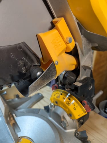 Customer photo review of Dewalt DW715/716 Non-Sliding Miter Saw Dust Collection