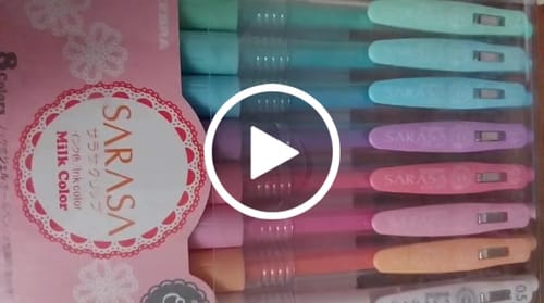 Customer video review of Zebra - Set 8 Lápices Gel Sarasa Clip Milk