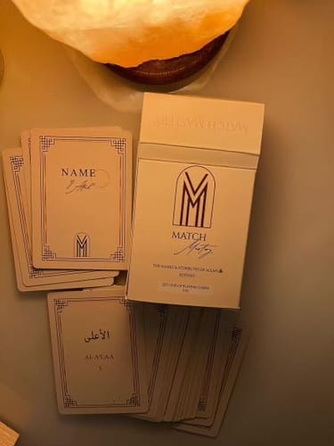 Customer photo review of Islamic Card Game - Learn The 99 Names of Allah, Family Educational Fun: Set 3
