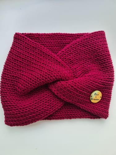 Customer photo review of EMMA - Doppellagiges Stirnband | Wine