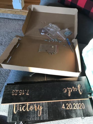 Customer photo review of Personalized Family Member Birthday Signs