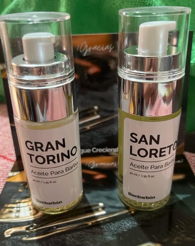 Customer photo review of 3 Aceites Para Barba + 1 Shampoo - Paquete 4 Piezas