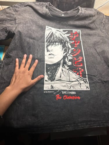 Customer photo review of Baki's Legacy: Grappler Baki Hanma T-Shirts