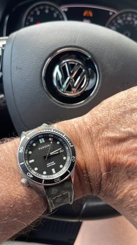 Customer photo review of Leather and Canvas Strap