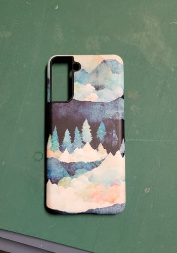 Customer photo review of Coral Mountains Nature Phone Case
