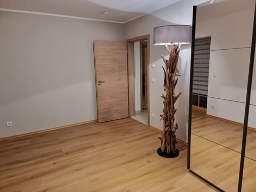 Customer photo review of Stehlampe Teakholz BLUMA | Höhe 180 cm | inkl. Lampenschirm