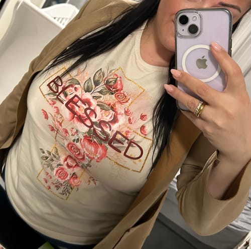 Kundenbewertung mit Foto zu Blessed - Damen Organic Shirt