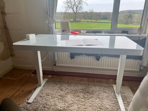 Customer photo review of Smart Desk Height Adjustable (Glass Top)