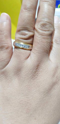 Customer photo review of Tuscany Two Tone Wedding Rings