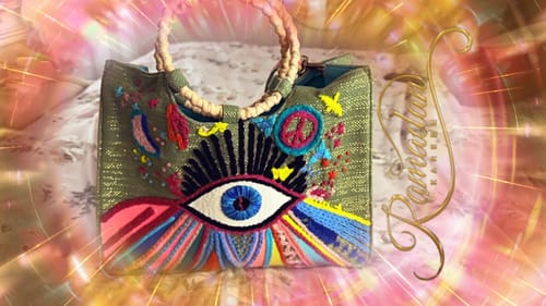 Customer photo review of Groovy Evil Eye Mini Tote