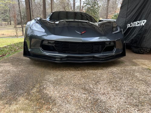 Customer photo review of Corvette C7 Carbon Flash Front Splitter W/ Stage 3 Wickerbill Side Winglets