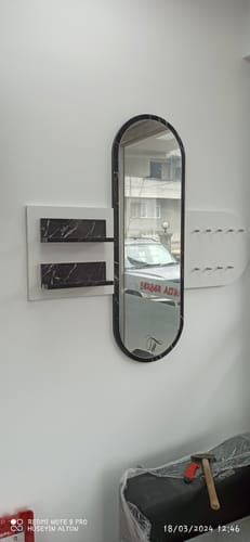 Customer photo review of Rani P3 Aynalı Duvar Askısı Boy Aynası Antrasit - Beyaz Vestiyer