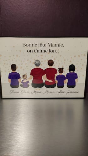 Customer photo review of Affiche Personnalisée - Grand-mère et petits-enfants