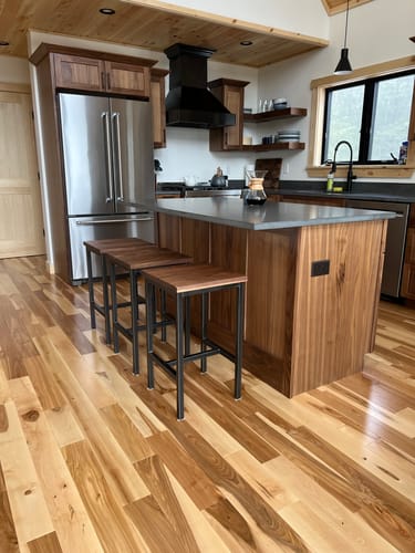 Customer photo review of Industrial Modern Backless Stool