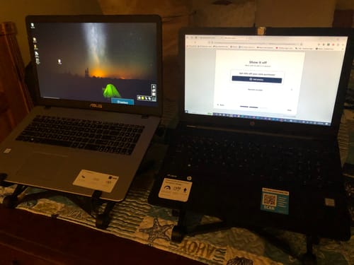 Customer photo review of Nexstand K2 Portable and Adjustable Laptop Stand