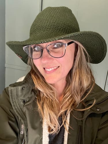 Customer photo review of Packable Sun Hat Leaf