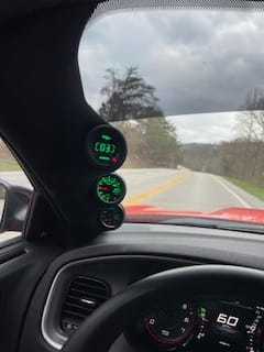 Customer photo review of Speedlogix Triple A-Pillar Gauge Pod 2011-2023 Charger