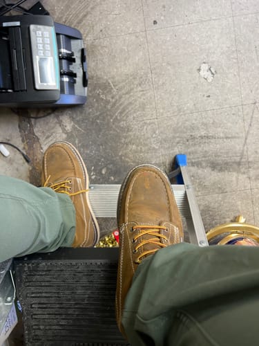 Customer photo review of 6 Inch Moc Steel Toe Boot