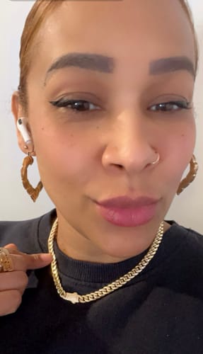 Customer photo review of *NEW* 14k Hollow Choker for Women (7.5MM / 16" Inches) 🤩 JTJ™