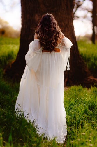 Customer photo review of Elegant Lace Dress For Photo Shoot Woman Maxi Dress Photography Props YW231085