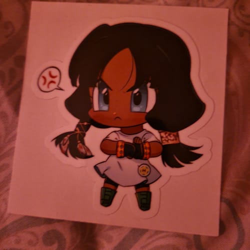 Customer photo review of Native American Videl Sticker