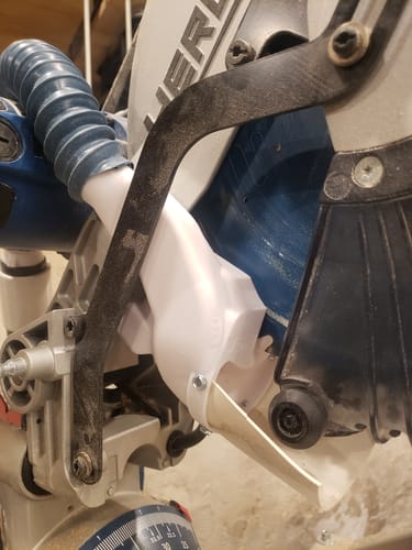 Customer photo review of DIGITAL FILES - Hercules HE74 Sliding Miter Saw Dust Collection