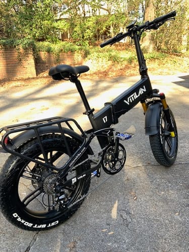Customer photo review of I7 Pro Folding Full Suspension Electric Bike
