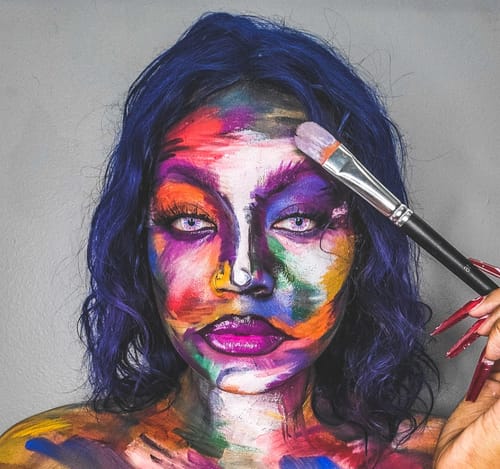 Customer photo review of Harlequin Contact Lenses