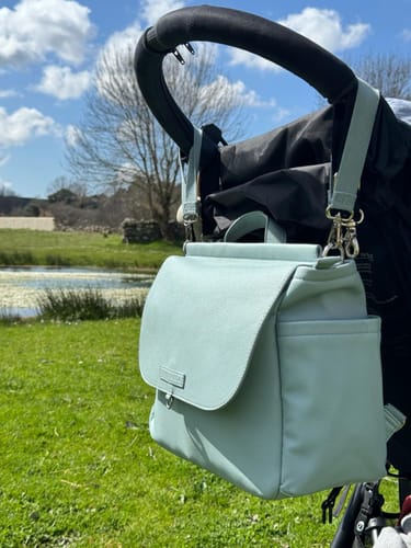 Customer photo review of Bolso Maternal MIREM By Nenina & Co Dusty Blue + Cambiador de Regalo