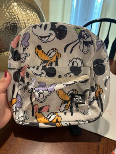 Customer photo review of Waterproof Disney Sketch Print Backpack