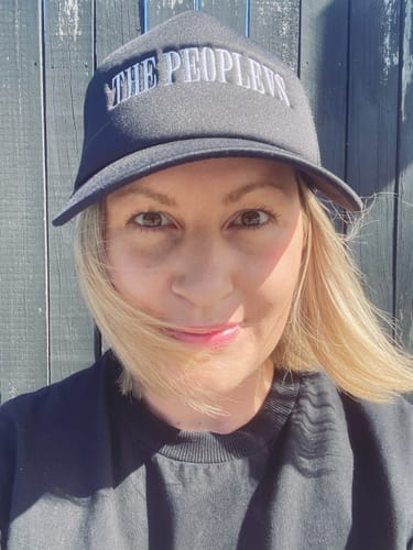 Customer photo review of The People Vs Silver Trucker Hat