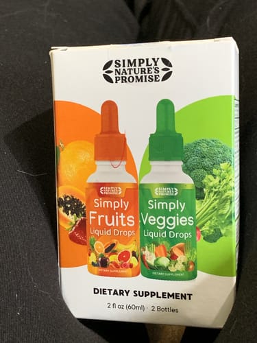 Customer photo review of Simply Fruits & Veggies Liquid Drops